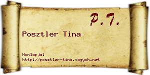 Posztler Tina névjegykártya